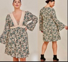 TORRID MINI GAUZE LACE UP SKATER DRESS SIZE 2 