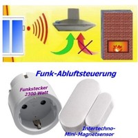Funk Abluftsteuerung ITM-IT3 Powerstecker + Mini Fenstersensor Intertechno