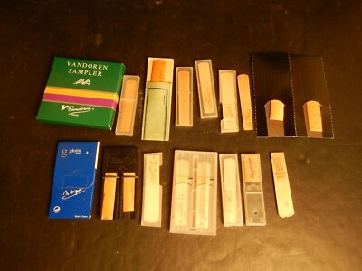 Mixed Lot of 23 Saxophone Reeds Mixed Styles Brands Vandoren Rico Lurie Glotin