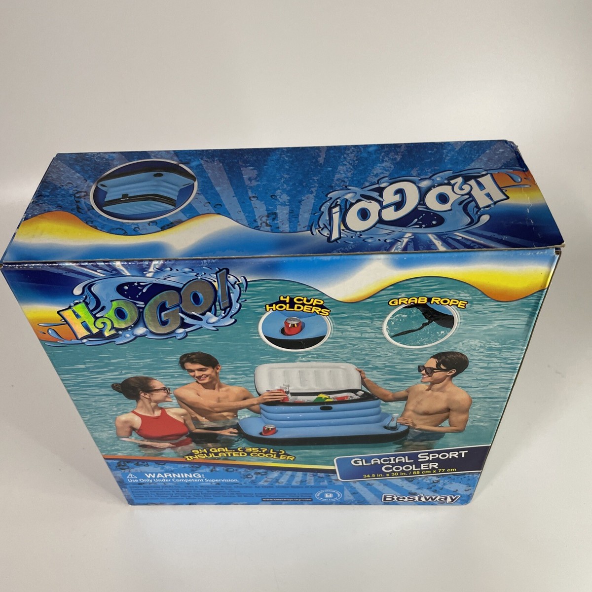 PVC Inflatable Cooler Glacial Sport Inflatable Cooler - 9.4 Gallon Blue ...