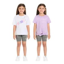 PUMA Girl Kids' 3-piece Short Set Size 5/6