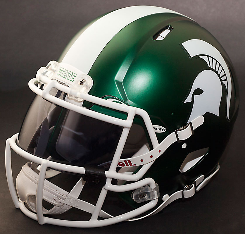 custom replica football helmets *CUSTOM* MICHIGAN STATE SPARTANS NCAA Riddell SPEED Replica Football Helmet