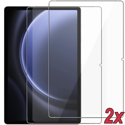 2x 9H Schutzglas für Samsung Galaxy Tab S10 Plus/ S9 FE Plus/ S8 Plus/S7 FE 12.4