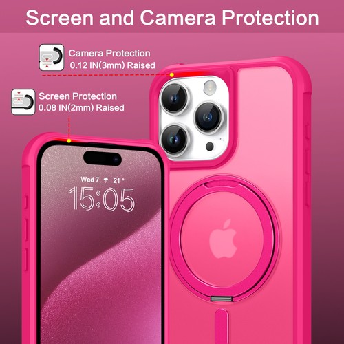 For iPhone 15 Pro Max 6.7" Magsafe Case 360° Rotating Ring Holder Magnetic Cover - Zdjęcie 15 z 58