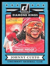 2015 Donruss Press Proofs Silver #7 Johnny Cueto Cincinnati Reds #/199