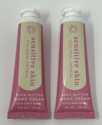 2 BATH & BODY WORKS SENSITIVE SKIN COLLOIDAL OATMEAL HAND CREAM  LOTION 1 OZ
