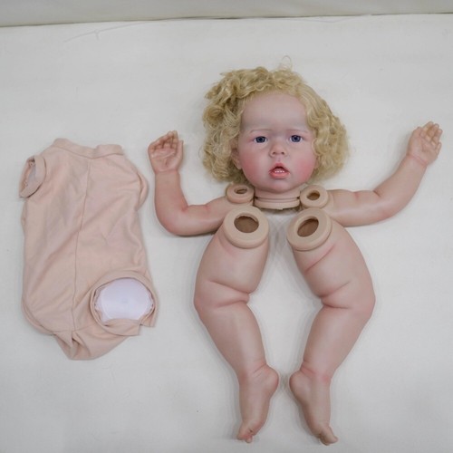 28inch Painted Reborn Dolls Kit Toddler Baby DIY Rooted Culry Hair Lifelike Toys - Picture 2 of 6