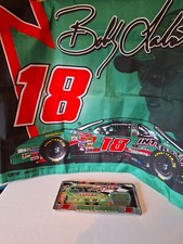 Bobby Labonte #18 NASCAR banner (flag), license plate and frame
