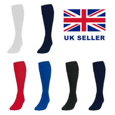 1,3,6 Plain Football Socks Kids Boys Men Hockey Soccer Rugby School PE Socks lot