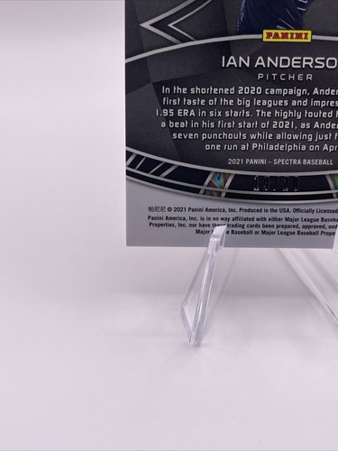 2021 Spectra Rookie Aura Orange Neon Ian Anderson RC /20 #RA-11 - Picture 9 of 11
