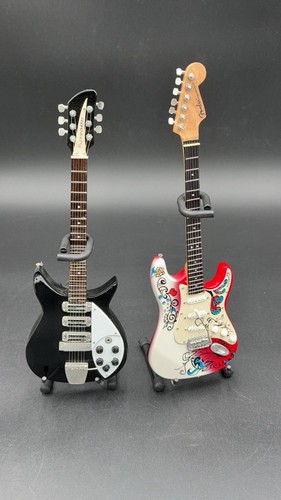 Jimi Hendrix 1967 Fender Electric Guitar Antique Miniatur 10-11 inch - Picture 8 of 10