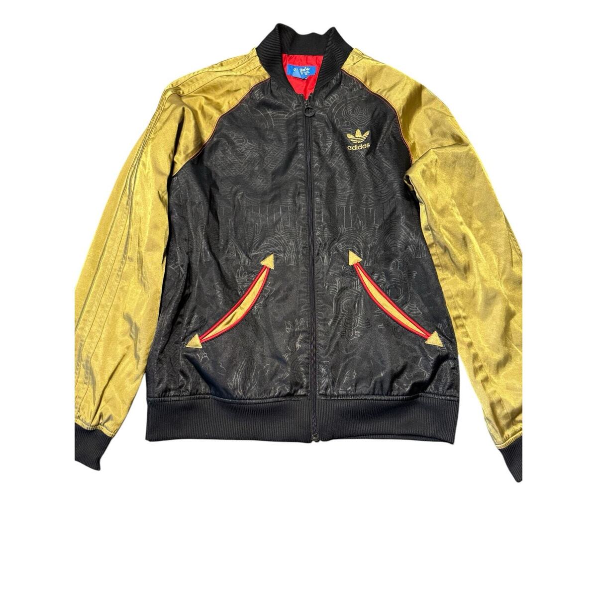 Adidas Jacket Size S Black/Gold Red Lining Chinese New Year Adidas Jacket Size S Black/Gold Red Lining Chinese New Year
