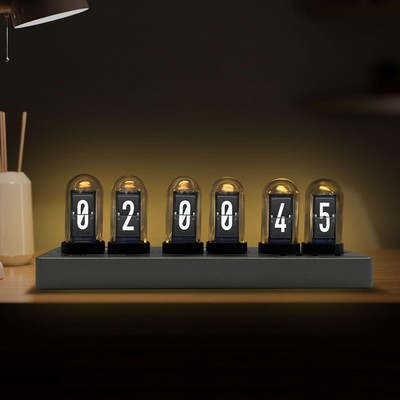 JoFomp Nixie Tube Clock Kit, IPS Color Screen Desk Digital Clock, Glow Tube N...