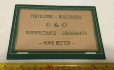 Vintage G & O Insecticides Fertilizer Store Advertising