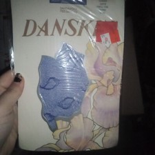 STYLE 713 DANSKIN NOW BLUE NIB SANDALFOOT TIGHTS NEW Size B M