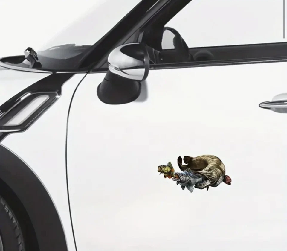 PIKE FISHING FISHING BOX / CAR WINDOW DECAL Large PLUS 10 Fishing Decals - Image 3 of 4