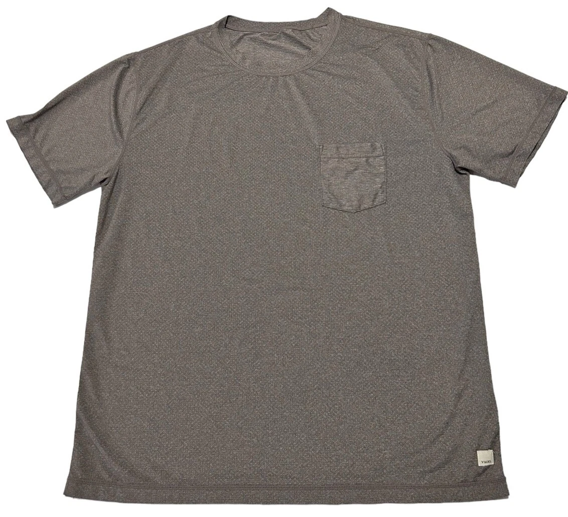 Vuori Shirt Mens Extra Large Gray Tradewind Performance Pocket Breathable V109