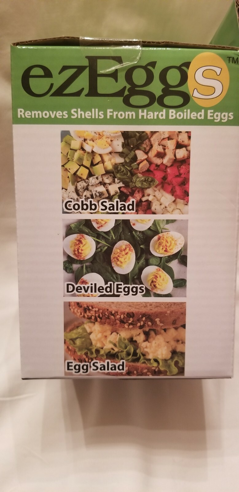 AS Seen On TV EZ EGGS Hard Boiled Egg Peeler 3 Egg Peeler New 2020