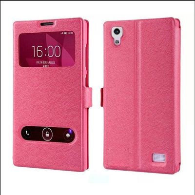 ^ FLIP Case 2 Window S-VIEW mit MAGNET Cover Tasche Für Huawei Honor 5C Pink