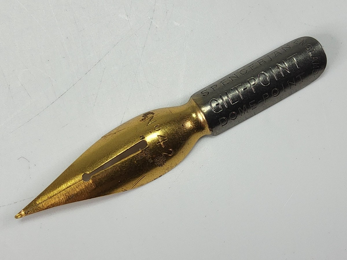 Vintage Spencerian Gilt-Point Dome Point No 42 Fountain Pen Nib
