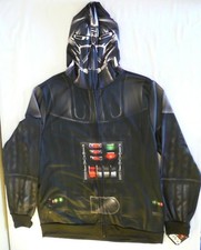 Black Darth Vader Unisex Xtra-Large Jacket Zipper Hoodie, Halloween Costume, NEW