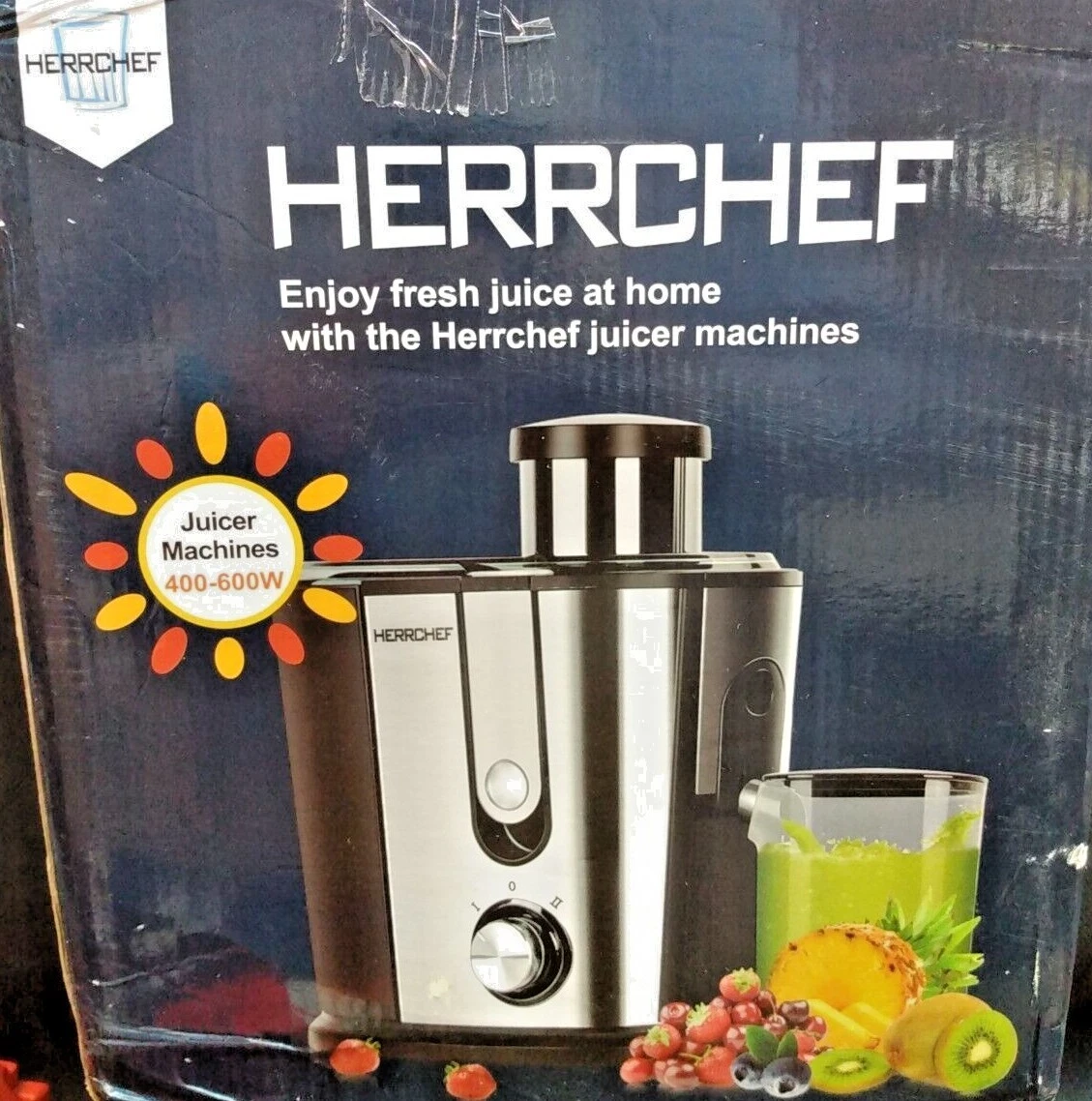 HERRCHEF Juicer Machines 600W Juice Extractor with 3 Big Mouth