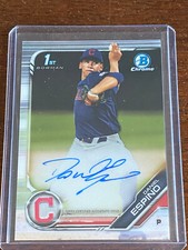 2019 Bowman Chrome Draft Daniel Espino Base Auto Cleveland Indians Prospect 1st