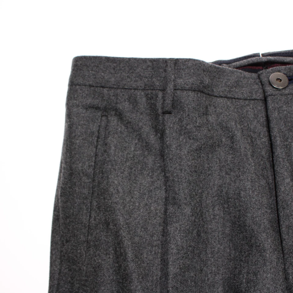 Pantalones de vestir Incotex nuevos con etiquetas talla 46R (US 30) ajuste cónico súper 100 gris 100 % lana Foto 3 de 4