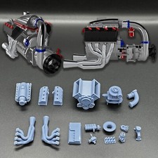 124 125 Procharged Hemi Engine Kit For Revell Amt Pro Mod Drag Muscle Cars