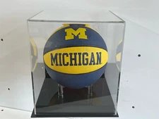 MINI basketball acrylic display case wall mount with pegs