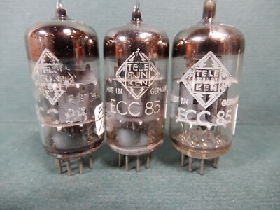 Telefunken 6AQ8 ECC85 Vacuum Tubes (3) Amplitrex Tested 82-102% Gm | eBay