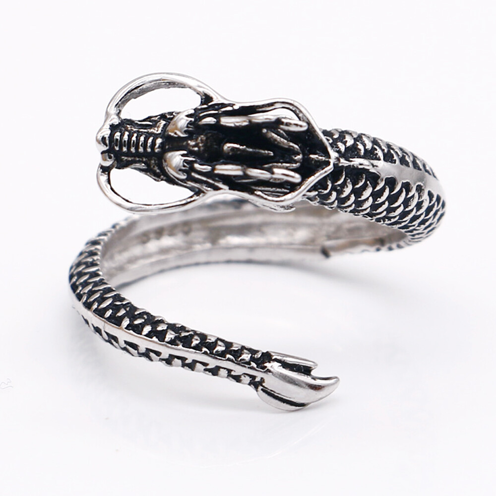 Stainless Steel Rhodium Plated Ring Turn Finger Green 925 Silver