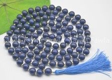 6/8/10/12mm Blue Lapis Lazuli 108 Tibetan Buddhist Prayer Beads Mala Necklace