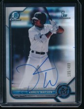 KAHLIL WATSON AUTO 1st 2022 Bowman Chrome Prospects Autograph REFRACTOR #/499 RC