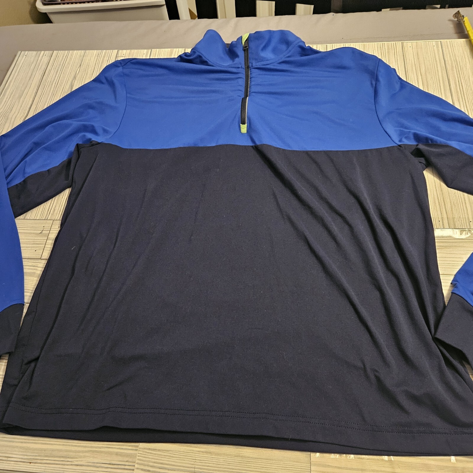 PONY Polo Ralph Lauren Giacca Golf Uomo XL Blu Quarto Zip Leggera