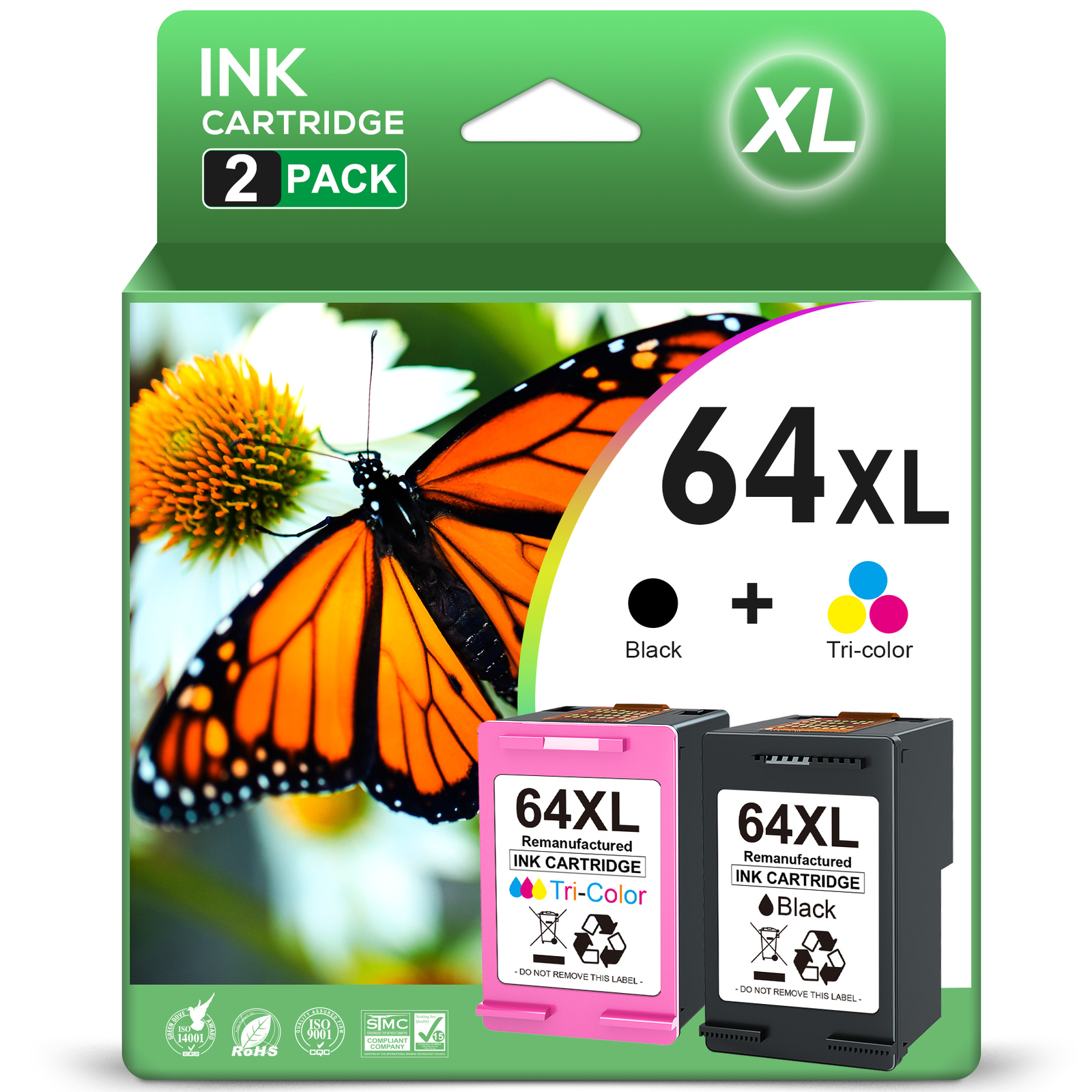 XL Ink Cartridges for HP Envy Photo 7855 7155 7858 6255 7800 7164 Printers - 64 Pack-image