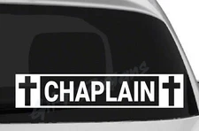 Chaplain #1 Vinyl Decal Sticker, Christian, Jesus, God, Minister, Priest, Holy