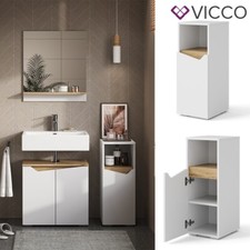 Midischrank Marelle 30 x 74 cm, Weiß Artisan Badschrank modern Badezimmer Vicco