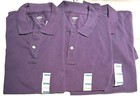 152140 Mens S Small OLD NAVY Lot of 3 Purple S/S Pique Cotton Polo Shirts NWT