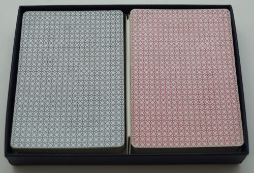 KEM Original Casino Back Plastic Playing Cards USED Set Up Red & Blue - Afbeelding 1 van 9