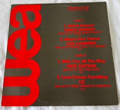 U2 ''Love Comes Tumbling'' Rare Brazilian Promo Single 1986 WEA Promo No. 02