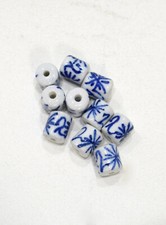 Beads Chinese Blue White Porcelain Beads 11-12mm