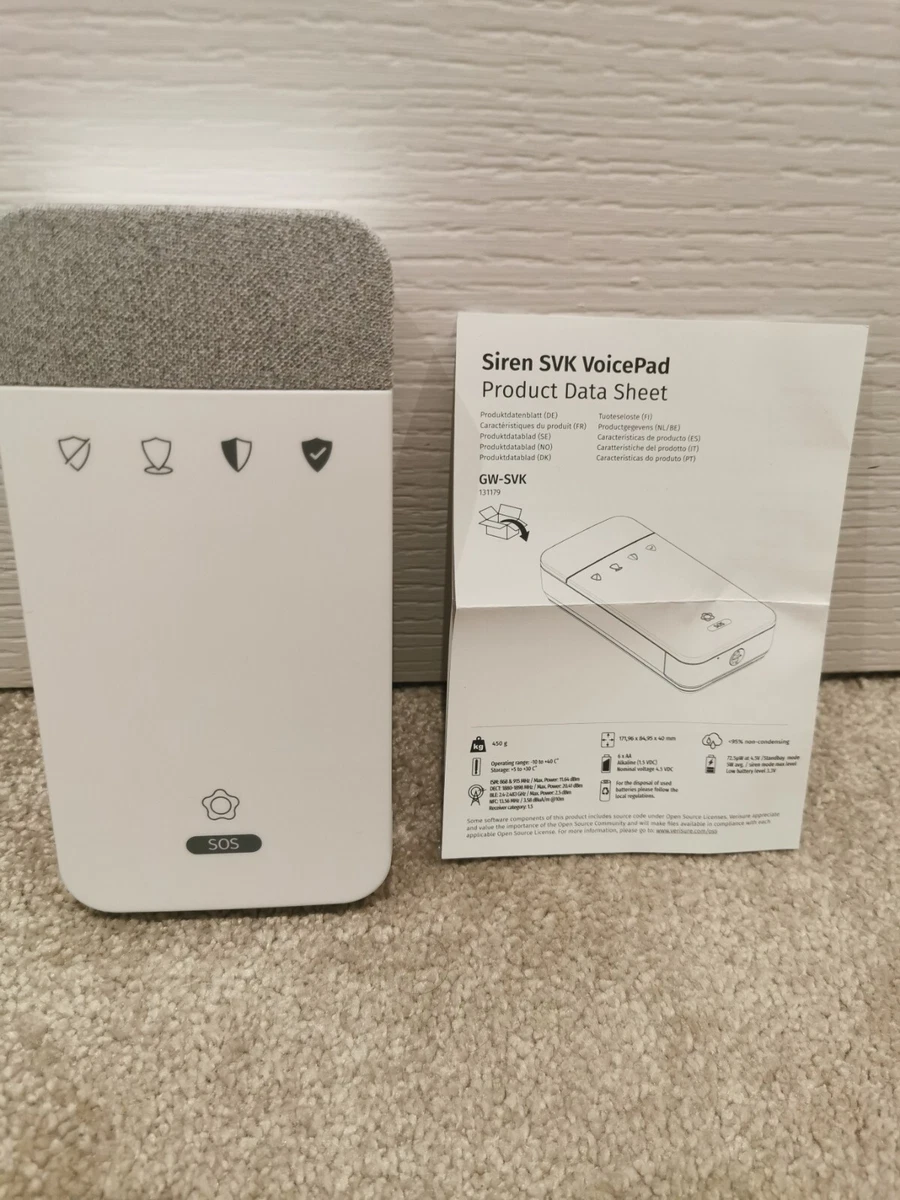 Verisure Control Panel VoicePad Siren Voice Keypad GW-SVK BNIB  