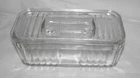 Vintage ANCHOR HOCKING Glass REFRIGERATOR STORAGE DISH Rectangular w/ Lid 1932