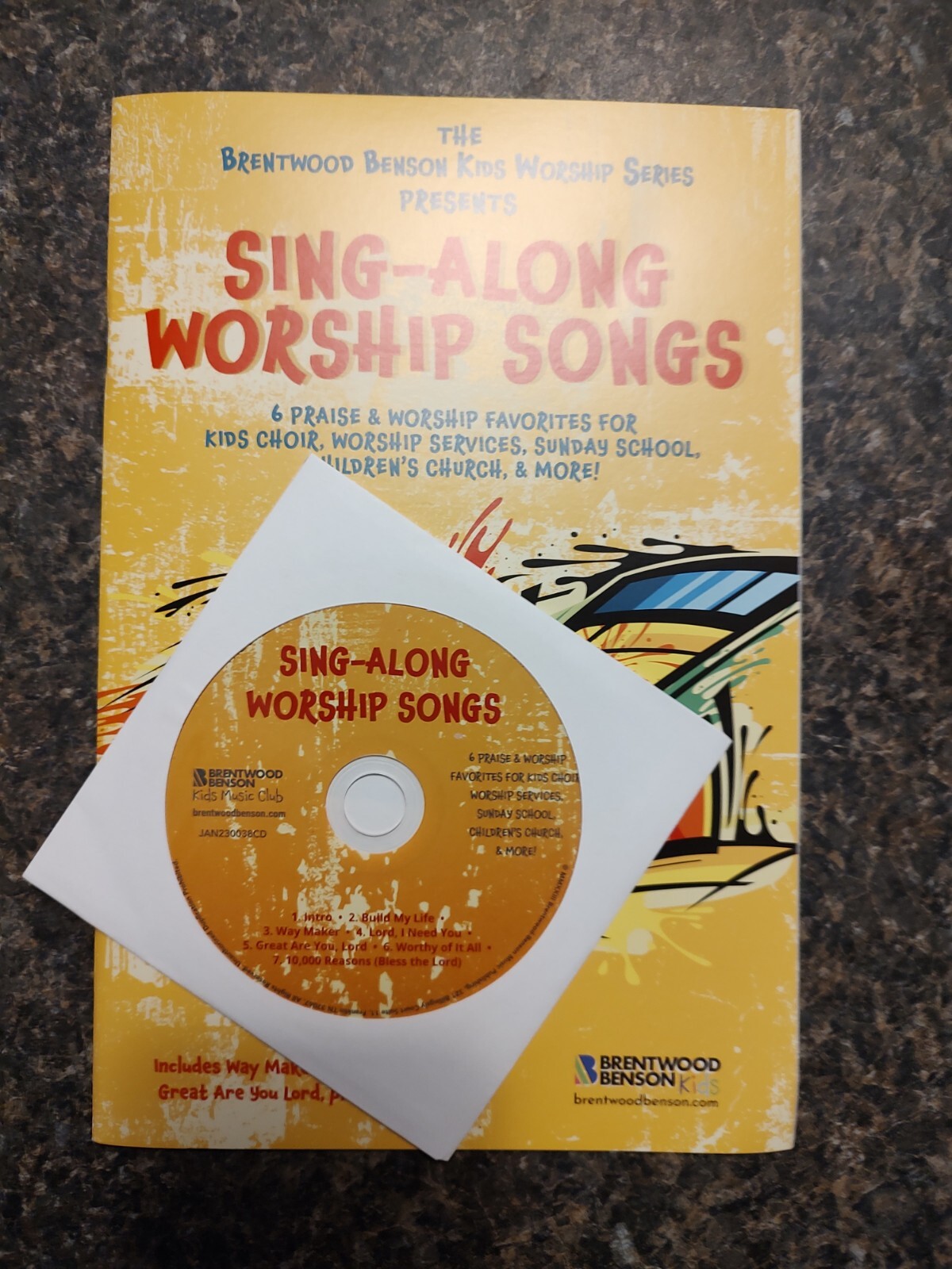 Brentwood Benson Kids Sing Along Worship Songs Book And CD eBay