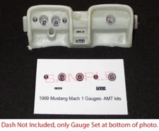 1969 FORD MUSTANG MACH 1 GAUGE FACES for 1/25 scale AMT kits—PLEASE READ DESC