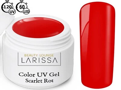 BEAUTY LOUNGE LARISSA Color LED UV Gel 5 ml Farbgel French Modellage Nail Art Nagel Farbe Scarlet Rot