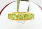 GENUINE 1.75 Cts PERIDOT RING SOLID 10k GOLD -Free Certificate Appraisal - NWT — photo 2