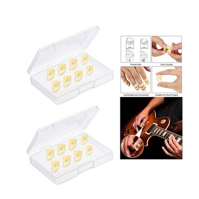 8 Stück Gitarren-Plektren Daumenplektren mit Aufbewahrungsbox Universal Finger-Plektren für