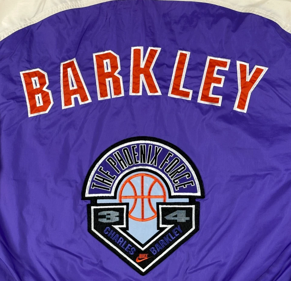 Chaqueta De Colección Nike Charles Barkley Para Hombres XL Phoenix Force Cortavientos Cremallera Completa NBA Foto 2 de 4